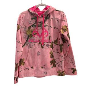Realtree Girls 8-10 Pink Camo Hunting Warm Sweatshirt Soft Hoodie Front Pocket